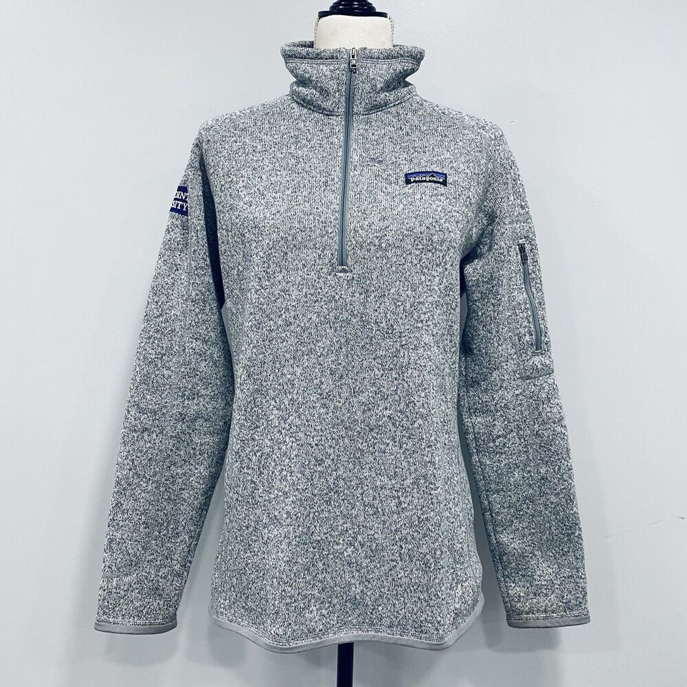 Patagonia Women’s L Gray Better Sweater ¼ Zip Fleece High Point University Shirt